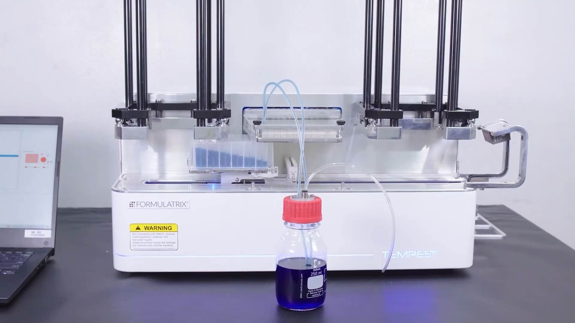 TEMPEST - Continuous Flow - Dispensing 1500 μL to 50 μL Gradient to 96 Deepwell