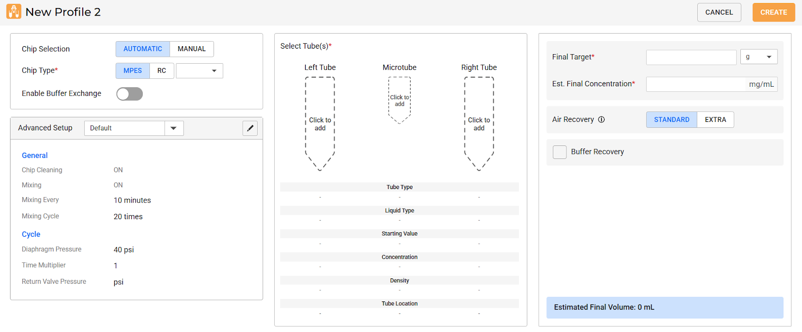 New Profile Editor Page